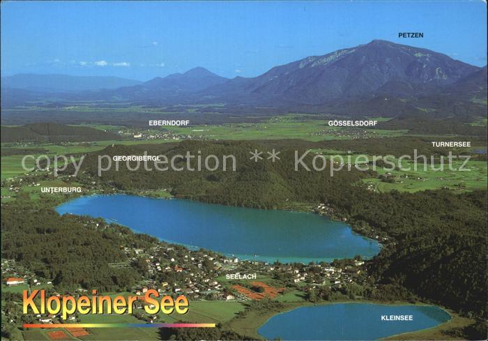 Klopeinersee Richtung Petzen Fliegeraufnahme
