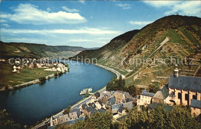 Beilstein Mosel Panorama mit Ellenz Weinberge