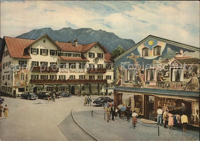 OBERAMMERGAU Bayern Hotel Wittelsbach Fresko Das Geluebde 1633 Passionsspielort