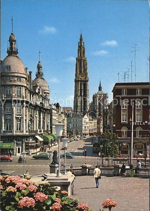 Antwerpen Anvers Suikerrui en OL Vrouwe Kerk Kirche