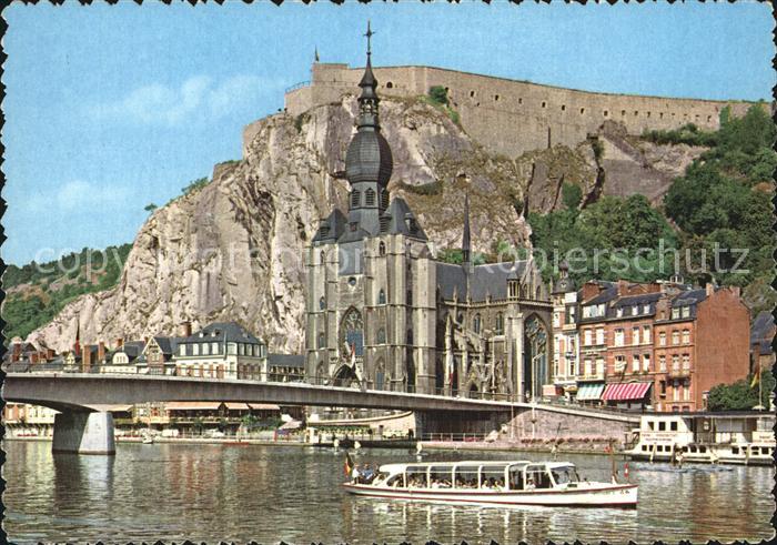 Dinant Wallonie Bateaux Pont Cathedrale Chateau Bruecke Kathedrale Festung
