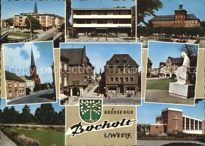 Bocholt Westfalen Teilansichten Gebaeude Kirche Statue Park