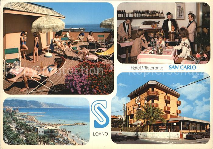 Loano Hotel Ristorante San Carlo Spiaggia Strand Meerblick