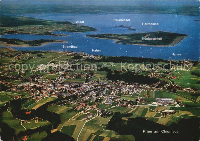 Prien Chiemsee Kneipp Luftkurort Fliegeraufnahme
