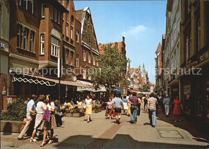 LueNEBURG CITY Grosse Baeckerstrasse Fussgaengerzone Strassencafe