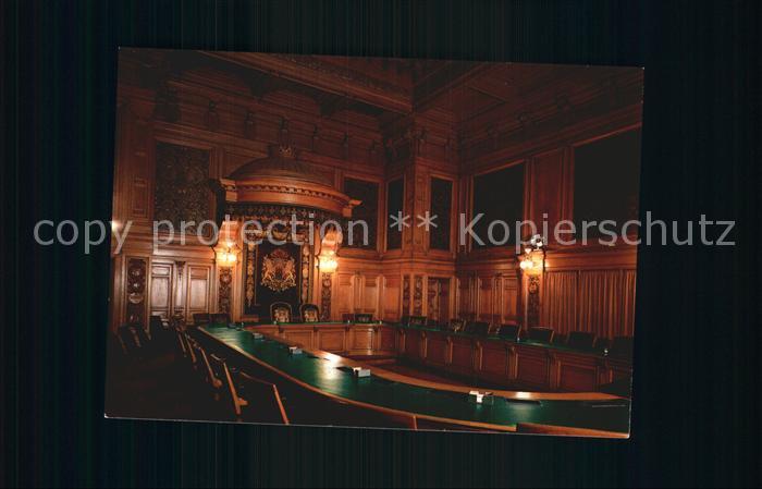 HAMBURG CITY Rathaus 19. Jhdt. Ratsstube