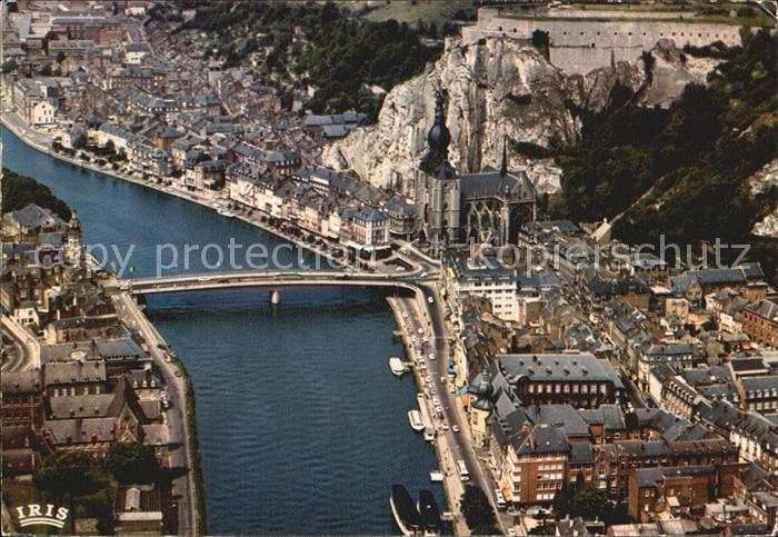 Dinant Wallonie Maas Bruecke Kathedrale Festung Fliegeraufnahme