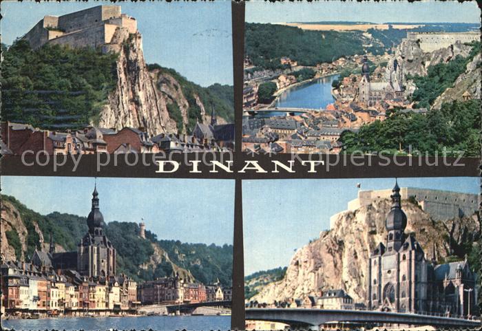 Dinant Wallonie Festung Maas Bruecke Kathedrale