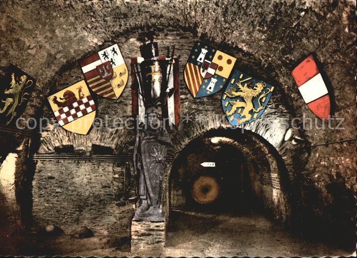 Bouillon Wallonne Chateau Fort Salle dediee a Godefroy Monument Statue