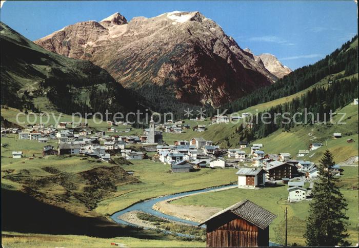 Lech Vorarlberg Panorama gegen Schafberg Lechtaler Alpen