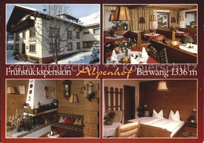 Berwang Tirol Fruehstueckspension Alpenhof Kaminzimmer Fremdenzimmer Restaurant
