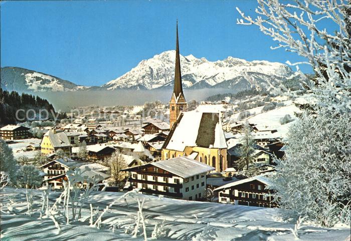 Maria Alm Steinernen Meer Winterpanorama mit Blick zu den Leoganger Steinbergen