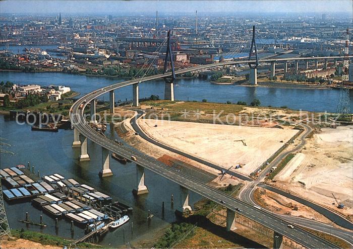 HAMBURG  CITY Fliegeraufnahme Koehlbrandbruecke