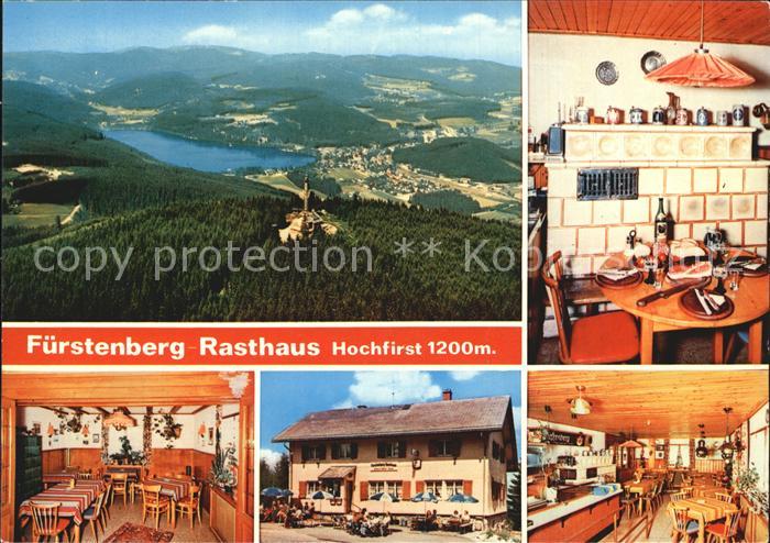 Titisee-Neustadt Fliegeraufnahme Fuerstenberg Rasthaus Hochfirst