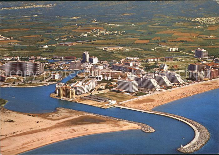 Rosas Costa Brava Cataluna Fliegeraufnahme Canale