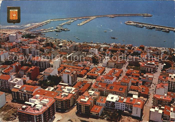 Cambrils Fliegeraufnahme mit Hafen
