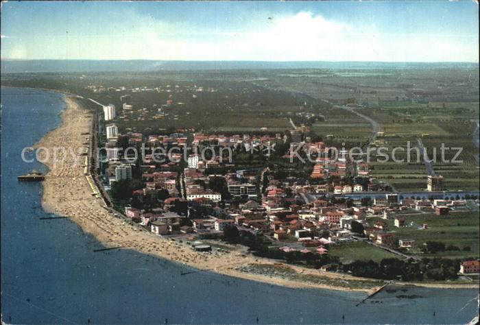 Lignano Sabbiadoro Fliegeraufnahme Strandpartie