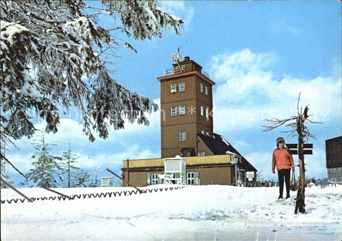 Oberwiesenthal Erzgebirge Wetterwarte auf dem Fichtelberg