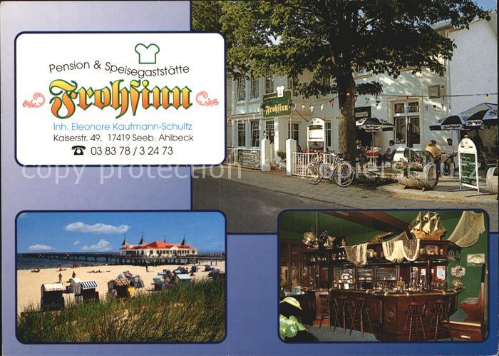 Ahlbeck Ostseebad Pension und Restaurant Frohsinn Seebruecke Strand