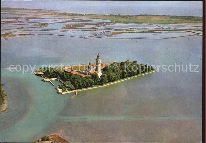 Grado Gorizia Fliegeraufnahme Laguna Insel S. Maria di Barbana