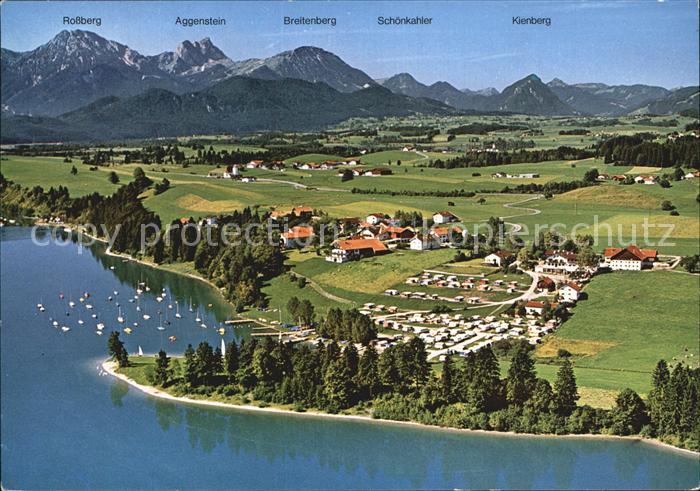 Osterreinen Forggensee Fliegeraufnahme Camping