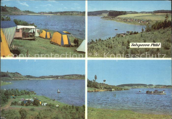 Poehl Vogtland Talsperre Poehl Campingplatz Panorama