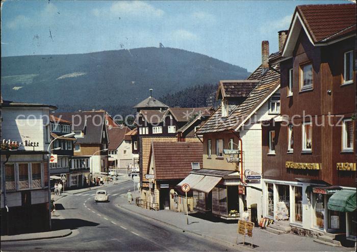 Braunlage Harz Bahnhof Herzog W Str mit Wurmberg