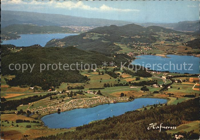 Hafnersee mit Keutschacher und Woerthersee Fliegeraufnahme