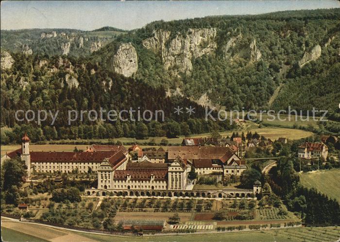 Beuron Donautal Erzabtei Beuron mit Burg Wildenstein