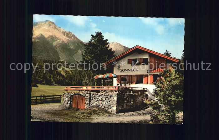 Imst Tirol Jausenstation Sonneck mit Plateinspitze