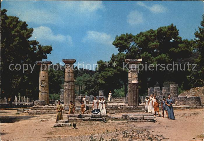 Olympia Griechenland Anzuendungs Zeremonie des Olympischen Feuers