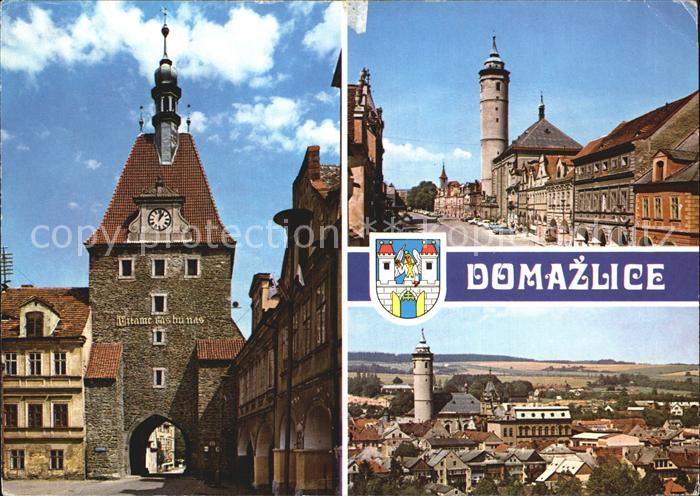Domazlice Castecne zachovany Dolni branou stop rada gotickych a barocknich domu