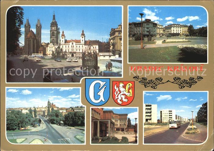 Kralovehradecko Hradec Kralove Barockschloss Rathaus Leninovo namesti Panorama G