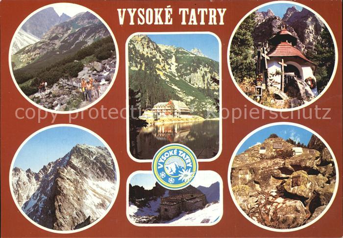 Vysoke Tatry Pohlad z chodnika Horsky hotel Popradskom plese Symbolicky Rysy zo