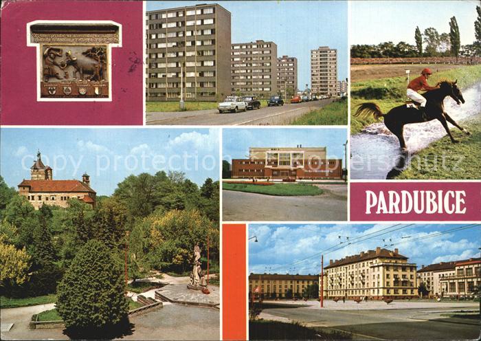 Pardubice Pardubitz Pernstejnsky relief Polabiny Z Velke Pardubicke Zamek Mestsk
