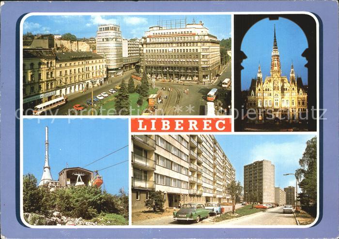 Liberec Gottwaldovo namesti Radnice Jested Sidliste Frantisek