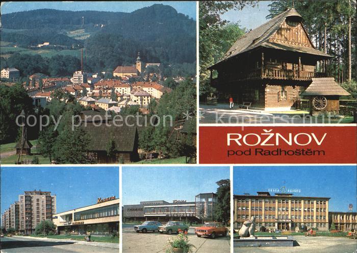 Roznov pod Radhostem Celkovy pohled Valasske muzeum v prirode fojtstvi z Velkych