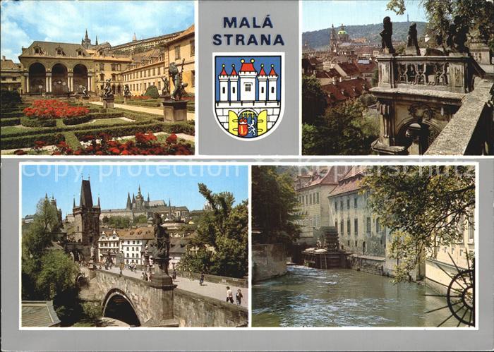 Praha Prahy Prague Valdstjnska zahrada Pohld z Kolovratske zahrady na chram sv M