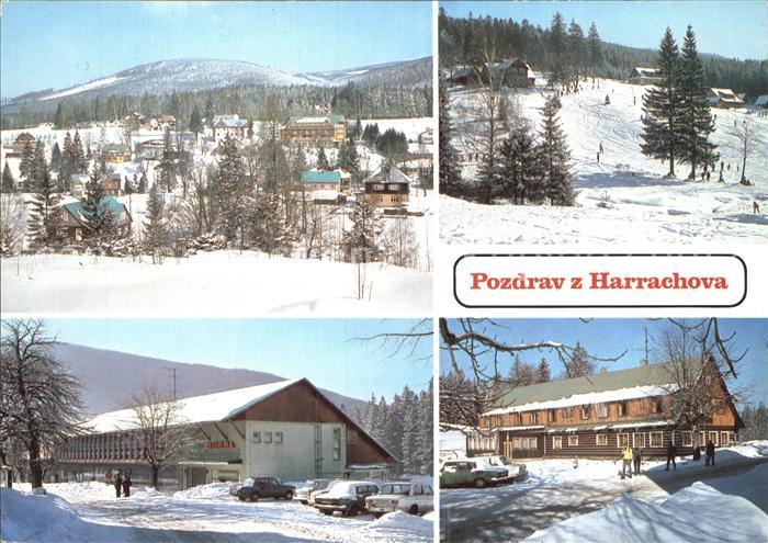 Harrachov Harrachsdorf Celkovy pohled Zakouti Obchodni dum Horal Chata IPS