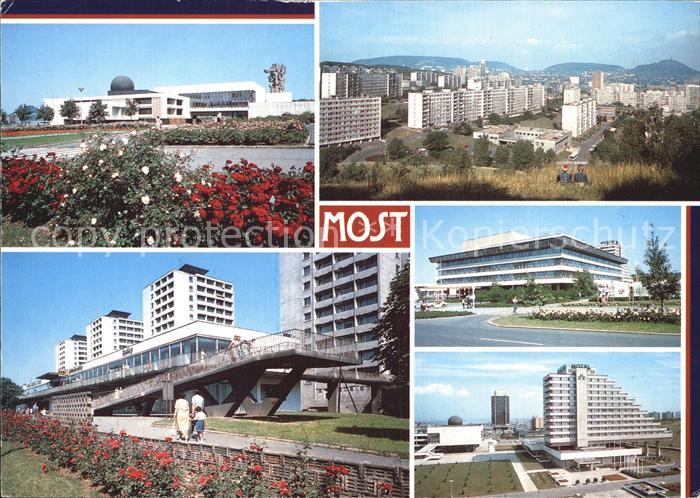 Most Bruex Czechia Okresni mesto rozsahle hnedouhelne panve Stare historicke mes