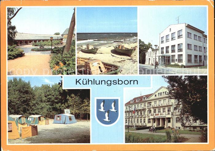 Kuehlungsborn Ostseebad Konzertgarten Bootsliegeplatz Betriebserholungsheim Haeh
