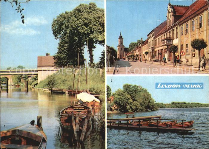 Lindow Mark Am Kanal Strasse des Friedens Wutzsee Bootssteg