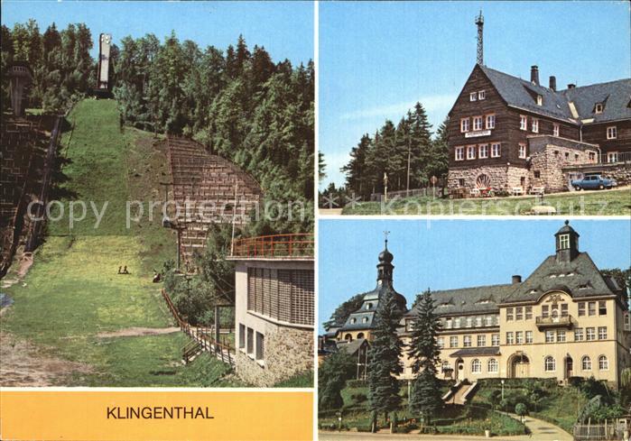 Klingenthal Vogtland Gr Aschbergschanze JH Klement Gottwald Rathaus