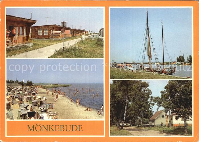 Moenkebude Bungalowsiedlung Strand Fischereihafen Dorfstrasse