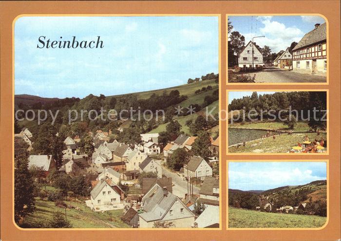 Steinbach Eichsfeld Teilansicht Dorfstrasse Freibad Panorama