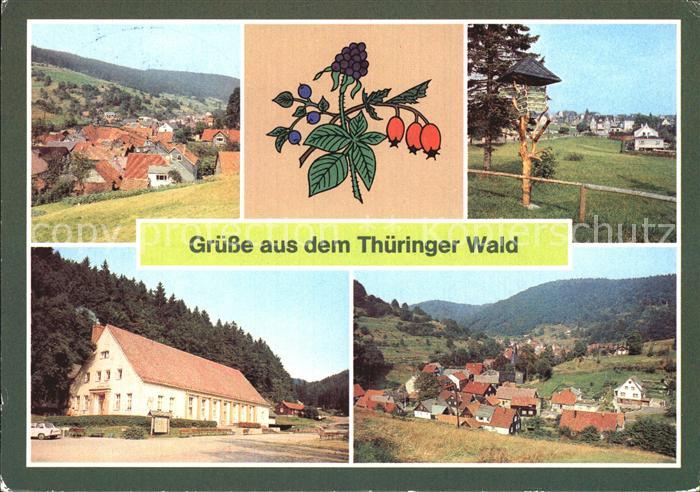 Hildburghausen Schoenbrunn Masserberg Giessuebel Kulturhaus Panorama