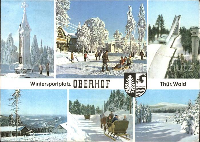 Oberhof Thueringen Winteridylle Sprungschanze Pferdeschlittenfahrt