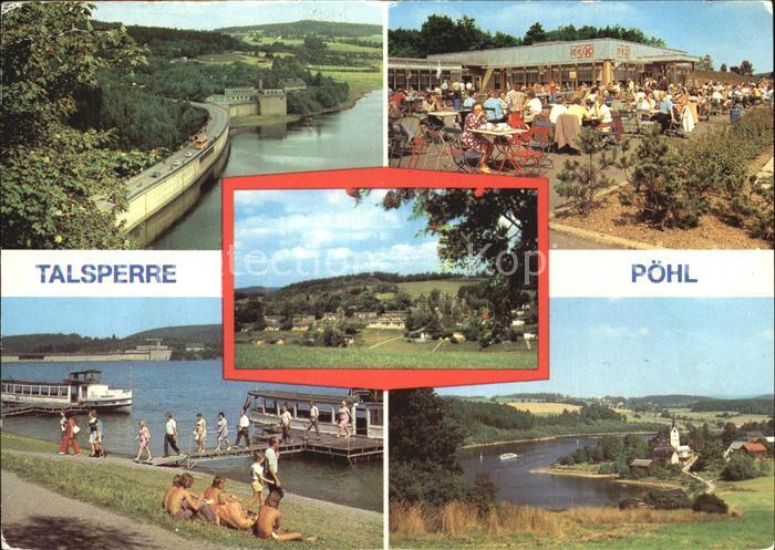 Poehl Vogtland Talsperre Restaurant Terrasse Bootsanlegestelle Panorama