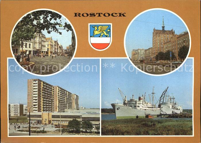 ROSTOCK  CITY Kroepeliner Str Lange Str Rostock Evershagen Traditionsschiff