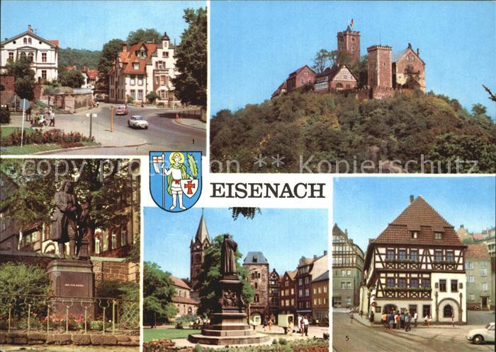 Eisenach Thueringen Marienstr Wartburg Bach Denkmal Luther Denkmal Luther Haus